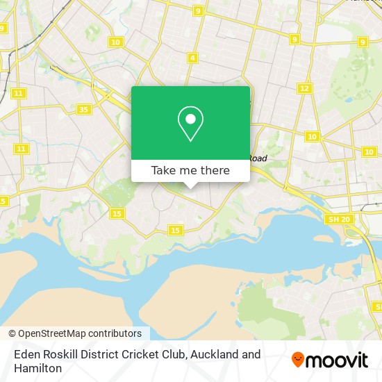 Eden Roskill District Cricket Club map