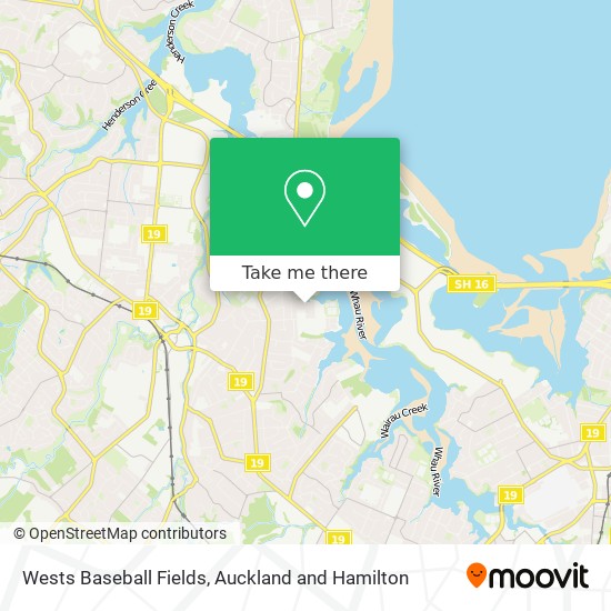 Wests Baseball Fields map