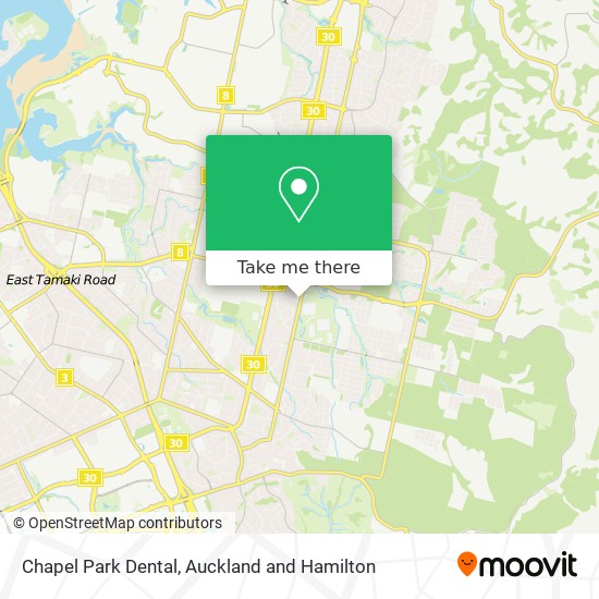 Chapel Park Dental map