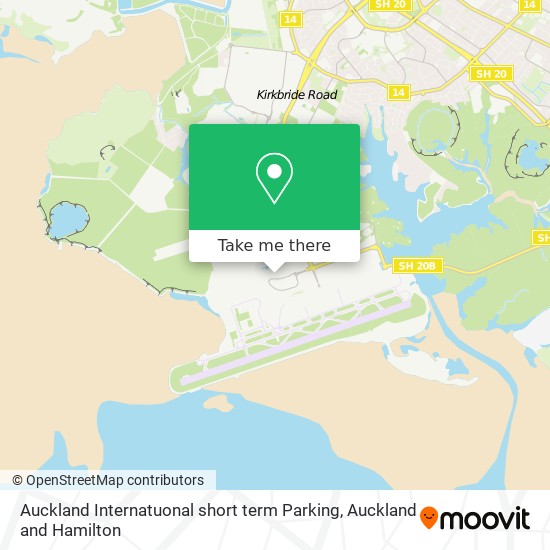 Auckland Internatuonal short term Parking map