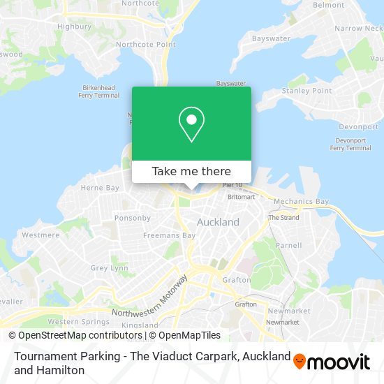 Tournament Parking - The Viaduct Carpark map