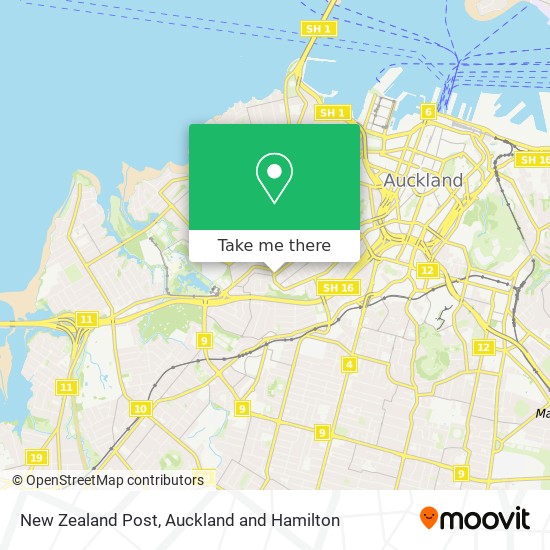 New Zealand Post map