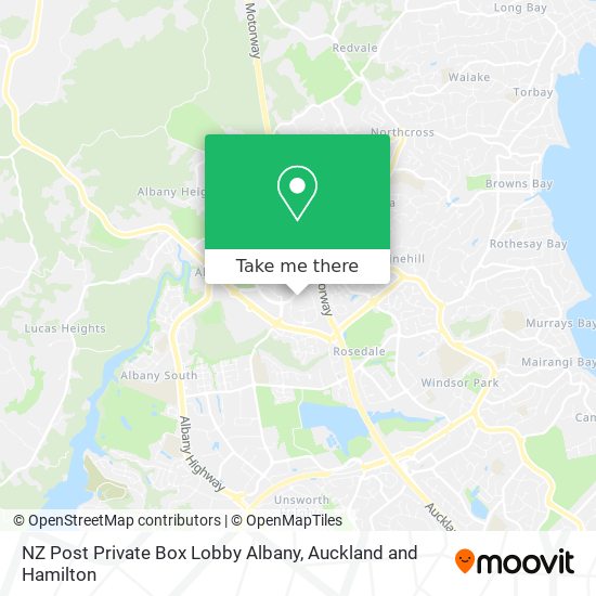 NZ Post Private Box Lobby Albany map