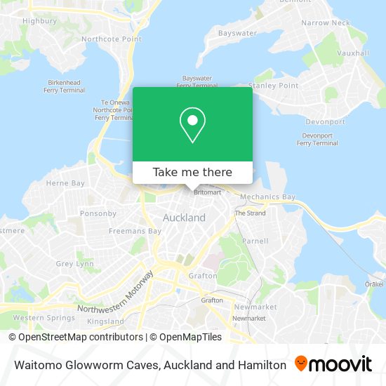 Waitomo Glowworm Caves map