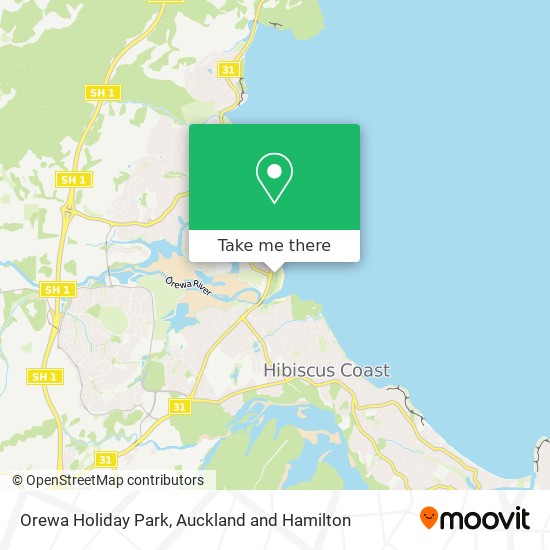 Orewa Holiday Park map