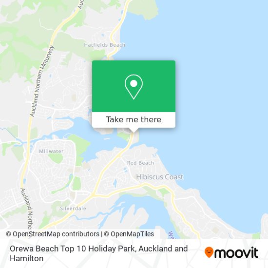 Orewa Beach Top 10 Holiday Park map