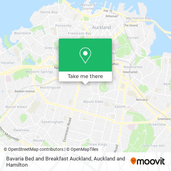 Bavaria Bed and Breakfast Auckland map