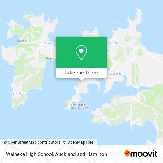 Waiheke High School map