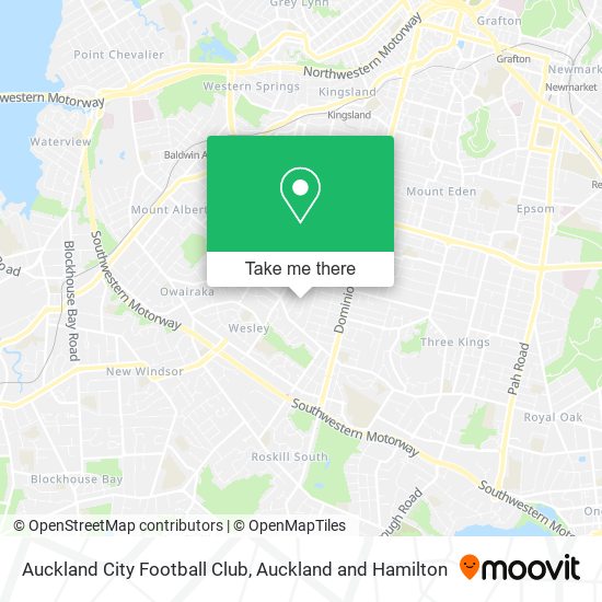 Auckland City Football Club map