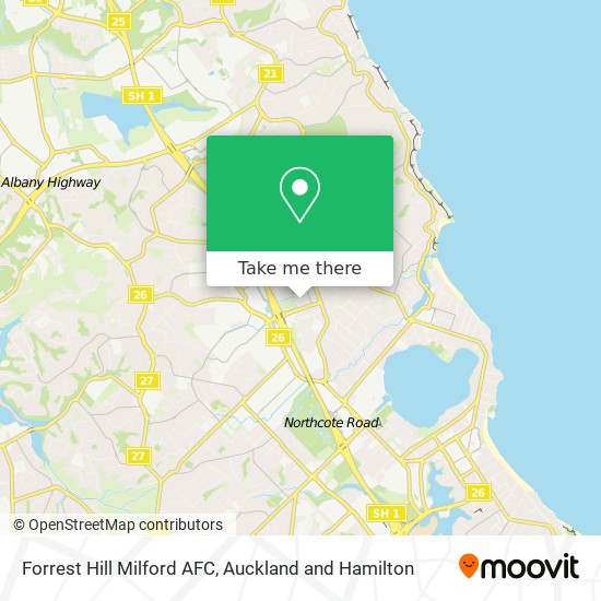 Forrest Hill Milford AFC map