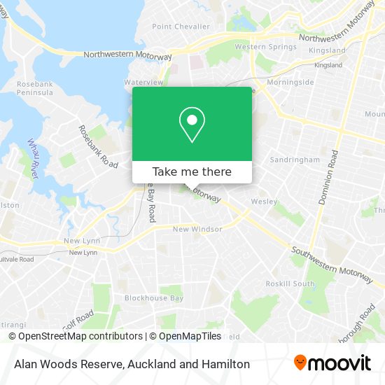Alan Woods Reserve map