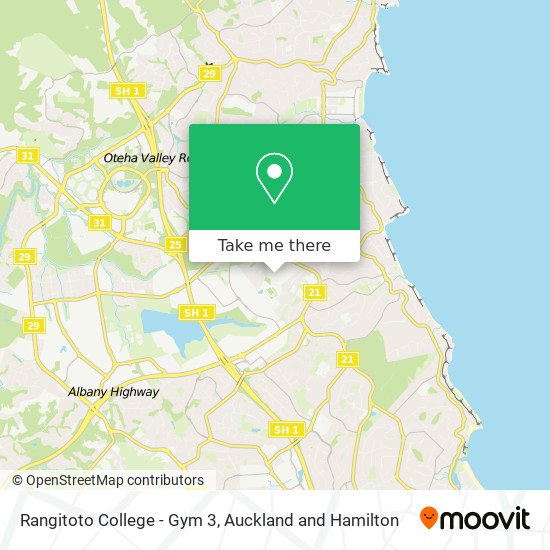 Rangitoto College - Gym 3 map