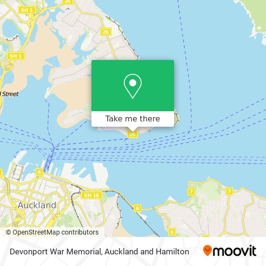 Devonport War Memorial map