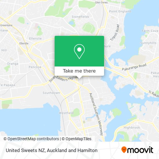 United Sweets NZ map
