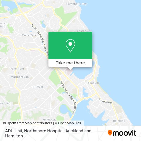 ADU Unit, Northshore Hospital map