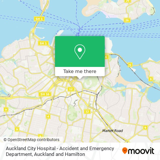 Auckland City Hospital - Accident and Emergency Department map
