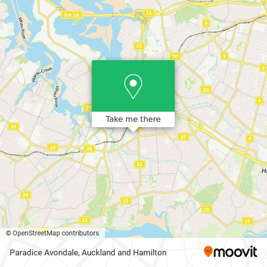 Paradice Avondale map