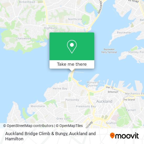 Auckland Bridge Climb & Bungy map