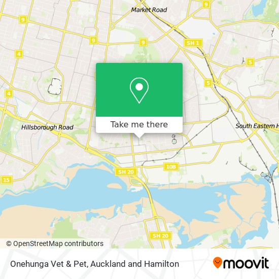 Onehunga Vet & Pet map