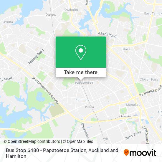 Bus Stop 6480 -  Papatoetoe Station地图