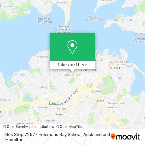 Bus Stop 7267 - Freemans Bay School map