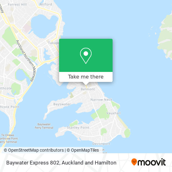 Baywater Express 802 map