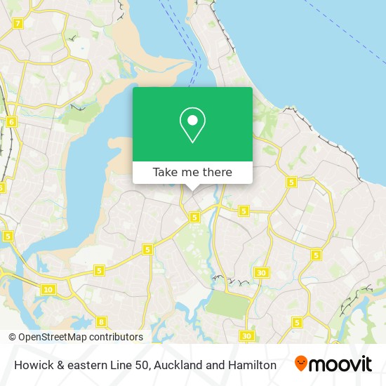 Howick & eastern Line 50 map