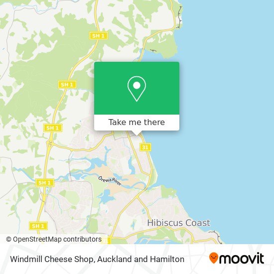 Windmill Cheese Shop map