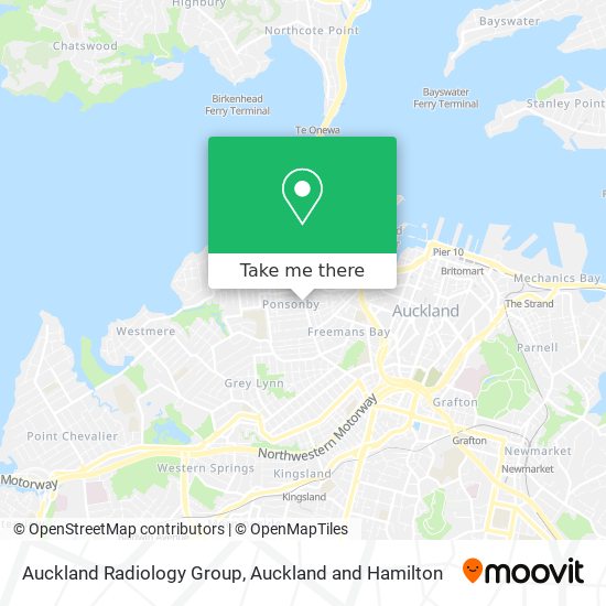 Auckland Radiology Group map