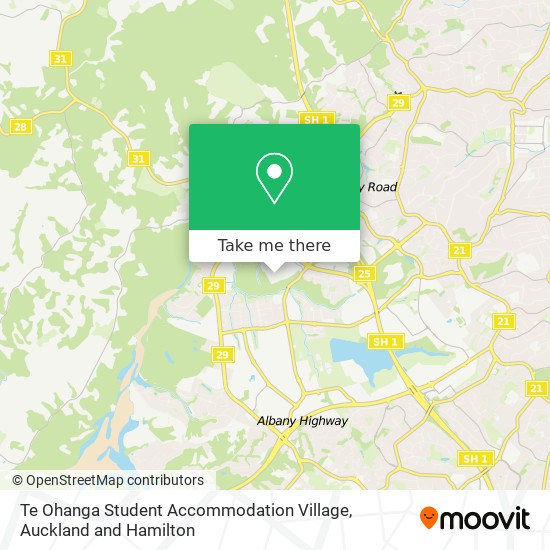 Te Ohanga Student Accommodation Village map