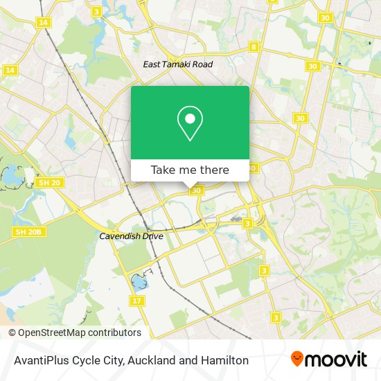AvantiPlus Cycle City map