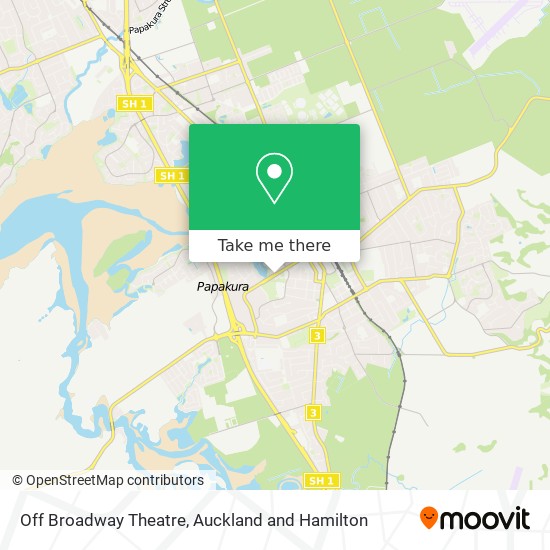 Off Broadway Theatre map