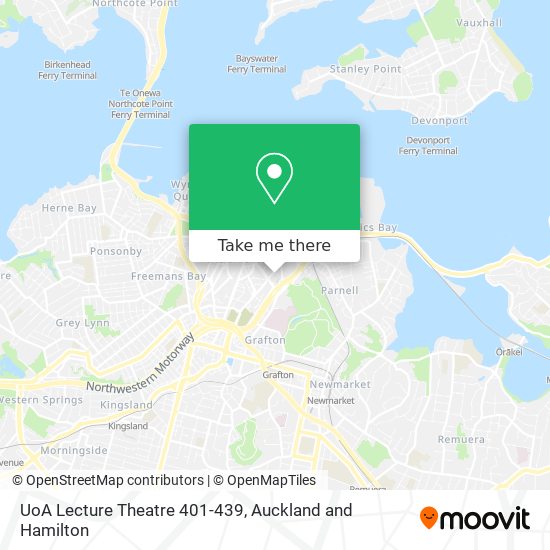 UoA Lecture Theatre 401-439 map