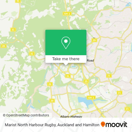 Marist North Harbour Rugby map