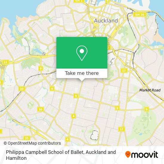 Philippa Campbell School of Ballet map