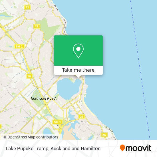 Lake Pupuke Tramp map