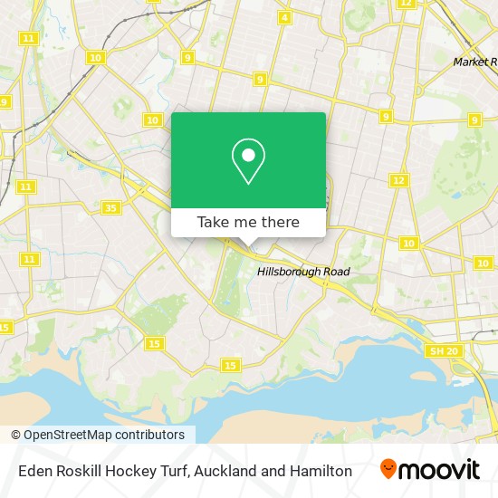 Eden Roskill Hockey Turf地图