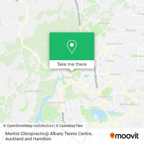 Mentor Chiropractic@ Albany Tennis Centre map
