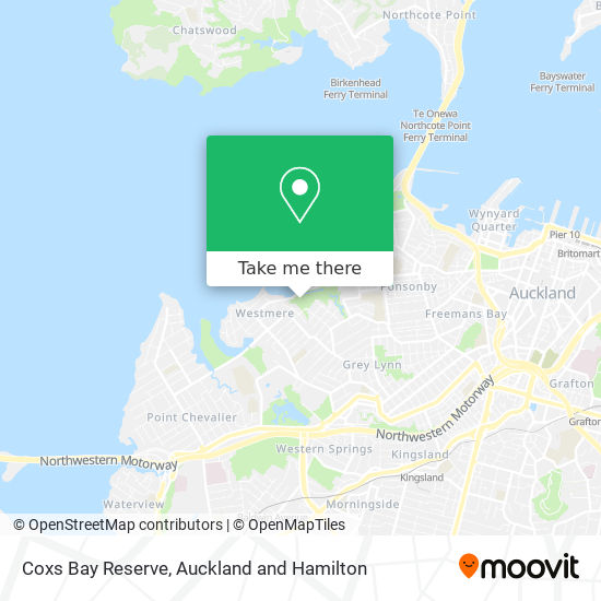 Coxs Bay Reserve map