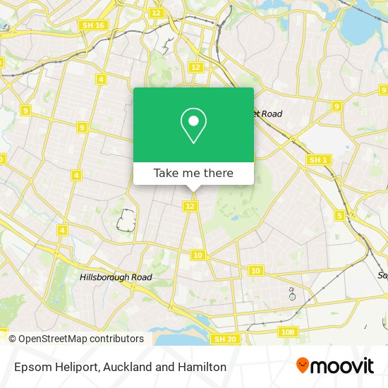 Epsom Heliport map