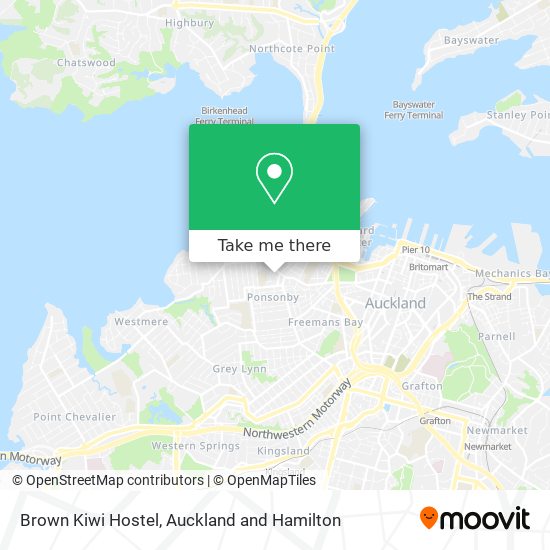 Brown Kiwi Hostel map