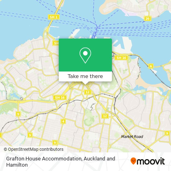 Grafton House Accommodation map