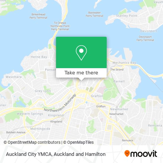 Auckland City YMCA map