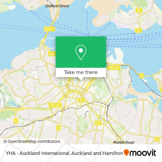 YHA - Auckland International map