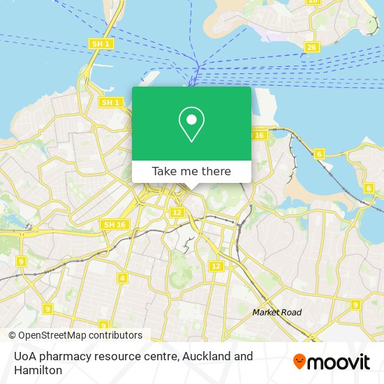 UoA pharmacy resource centre map