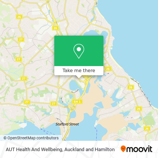 AUT Health And Wellbeing map