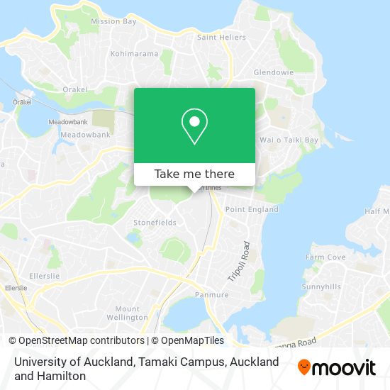 University of Auckland, Tamaki Campus map