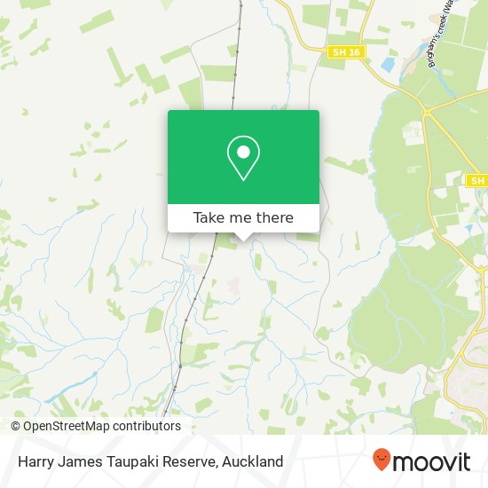 Harry James Taupaki Reserve map