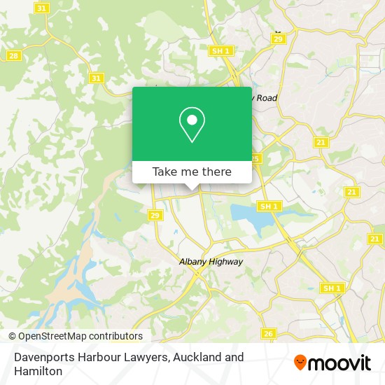 Davenports Harbour Lawyers map