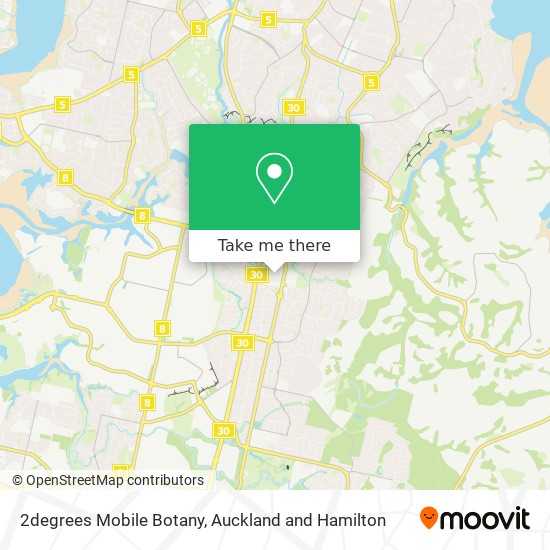 2degrees Mobile Botany map